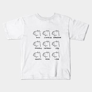 Capybara emotions Kids T-Shirt